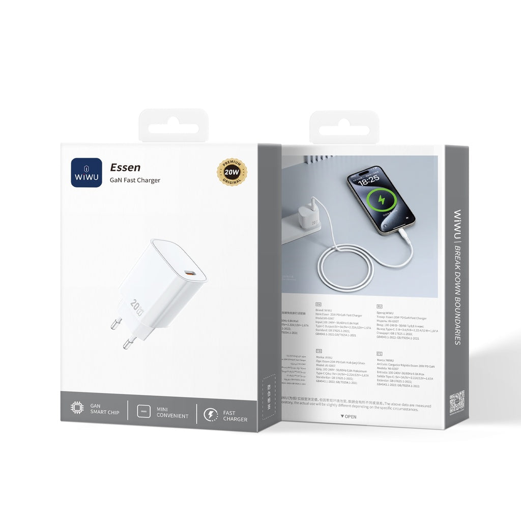 Cargador rápido Essen USB-C de 20 W